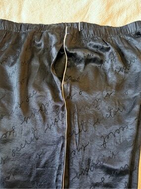NWT Victoria's Secret Black Satin Pajama Pants
